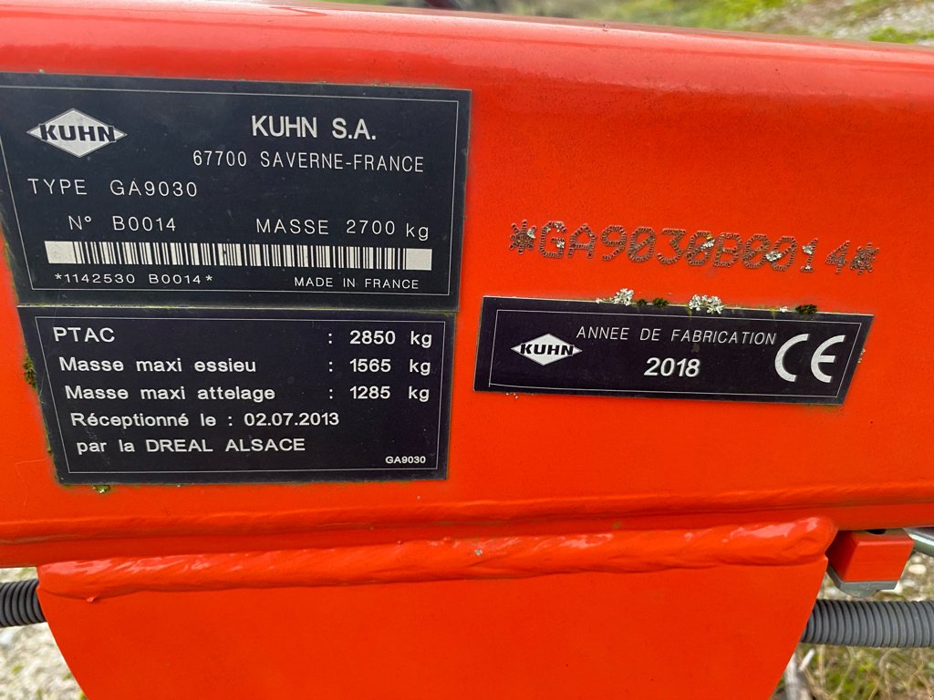 Schwader del tipo Kuhn GA 9030, Gebrauchtmaschine In YTRAC (Immagine 10)