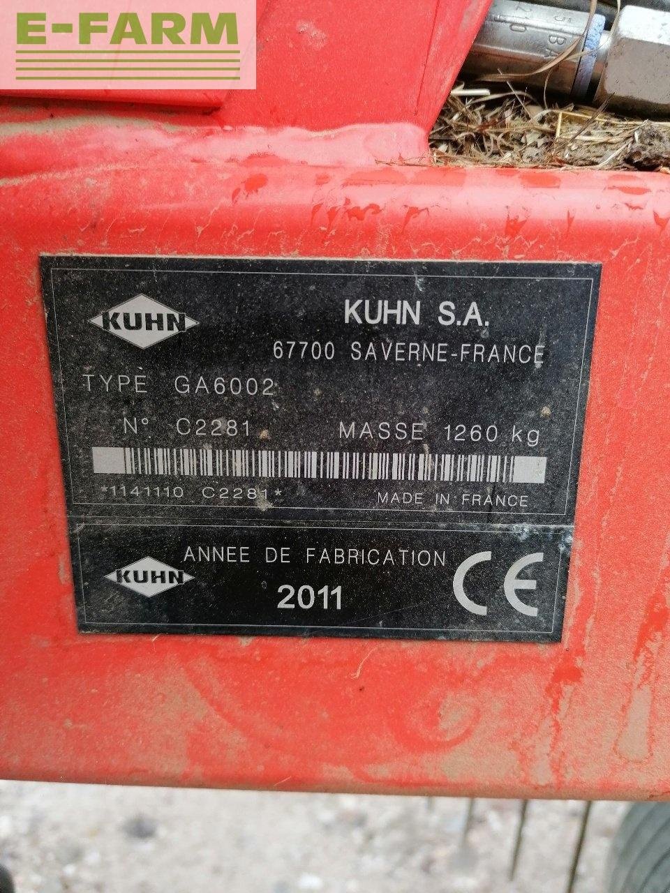 Schwader tip Kuhn ga6002, Gebrauchtmaschine in CHAUVONCOURT (Poză 8)