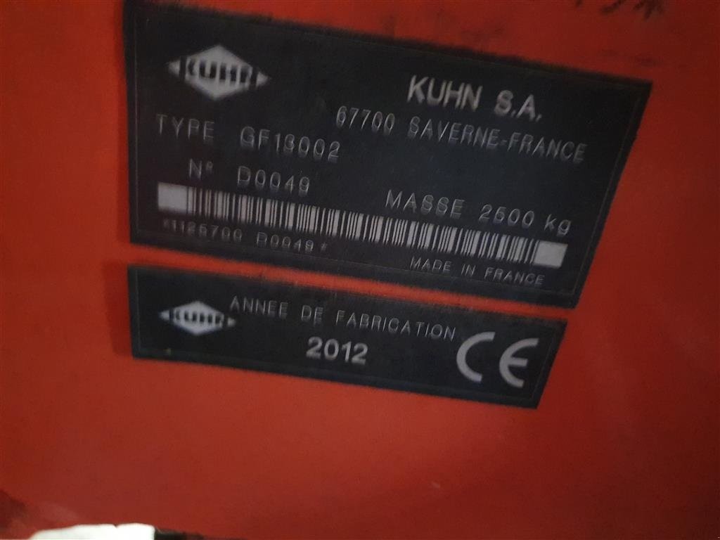 Schwader del tipo Kuhn GF 13002 vender/spreder, Gebrauchtmaschine In Nykøbing M (Immagine 5)