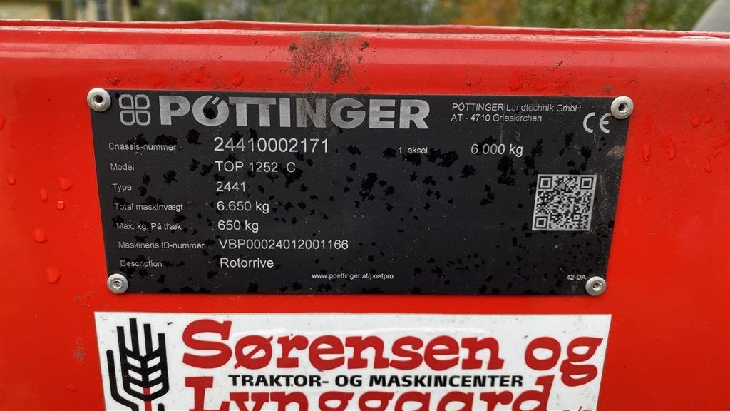 Schwader του τύπου Pöttinger TOP 1252 C, Gebrauchtmaschine σε Viborg (Φωτογραφία 6)