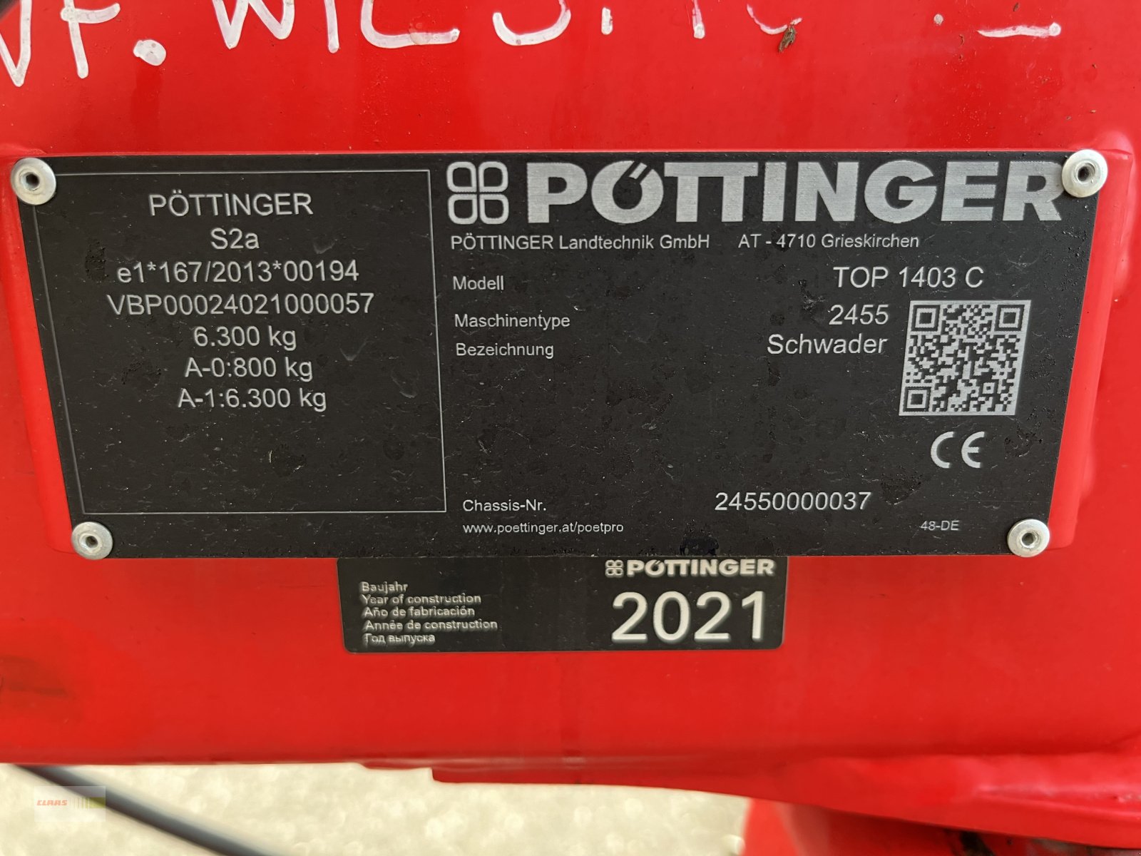 Schwader van het type Pöttinger Top 1403 C, Gebrauchtmaschine in Dasing (Foto 18)