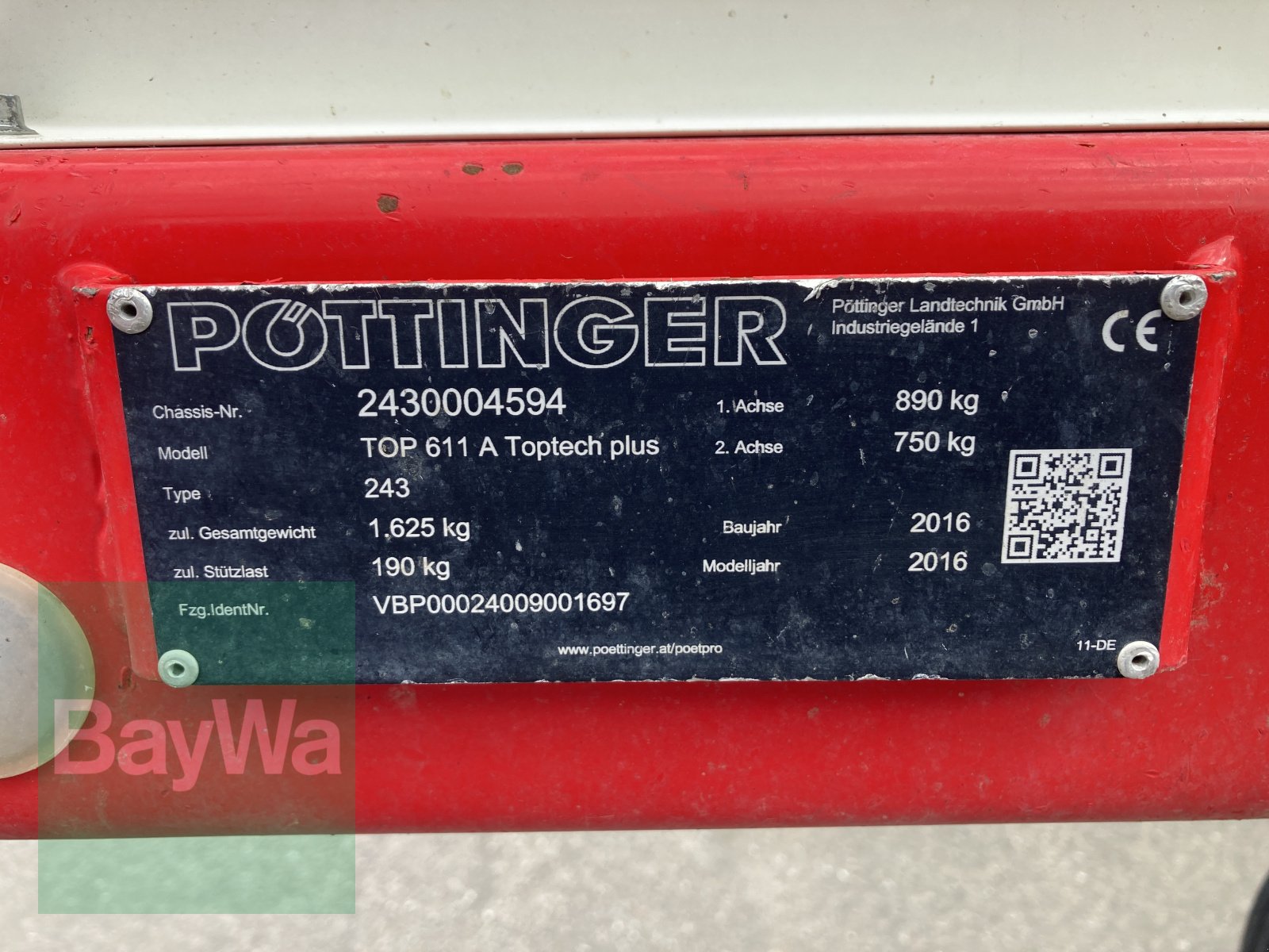 Schwader tip Pöttinger Top 611 A Toptech Plus, Gebrauchtmaschine in Dinkelsbühl (Poză 10)