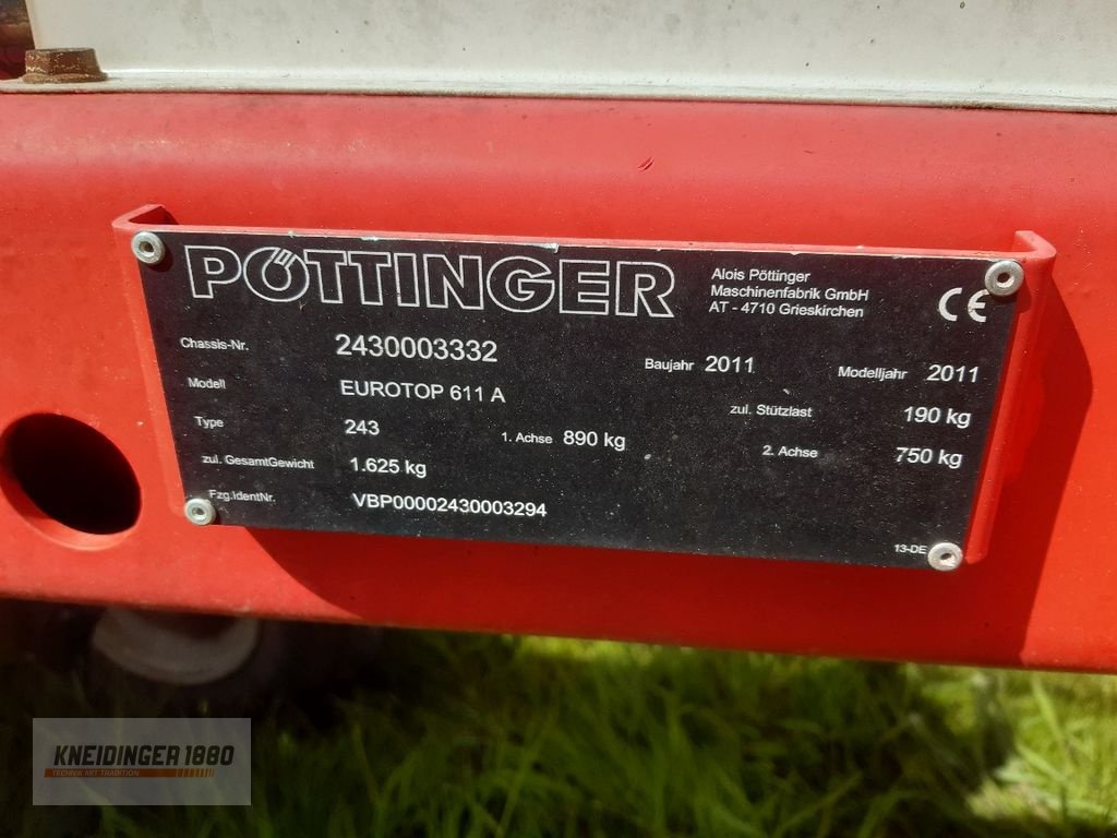 Schwader tipa Pöttinger TOP 611A, Gebrauchtmaschine u Altenfelden (Slika 19)