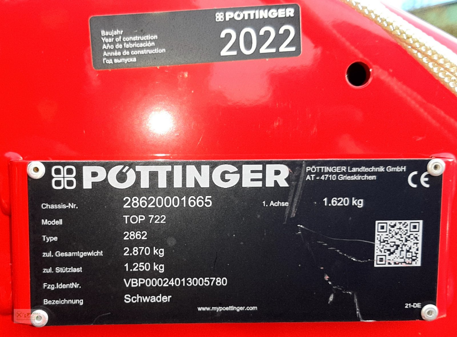 Schwader typu Pöttinger Top 722, Neumaschine w Erbendorf (Zdjęcie 8)