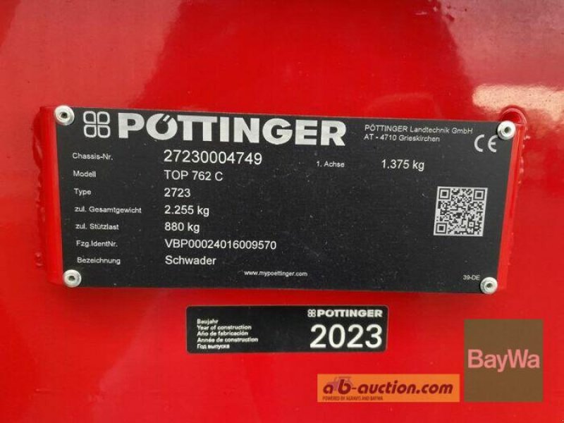 Schwader za tip Pöttinger TOP 762 C, Gebrauchtmaschine u Bamberg (Slika 10)