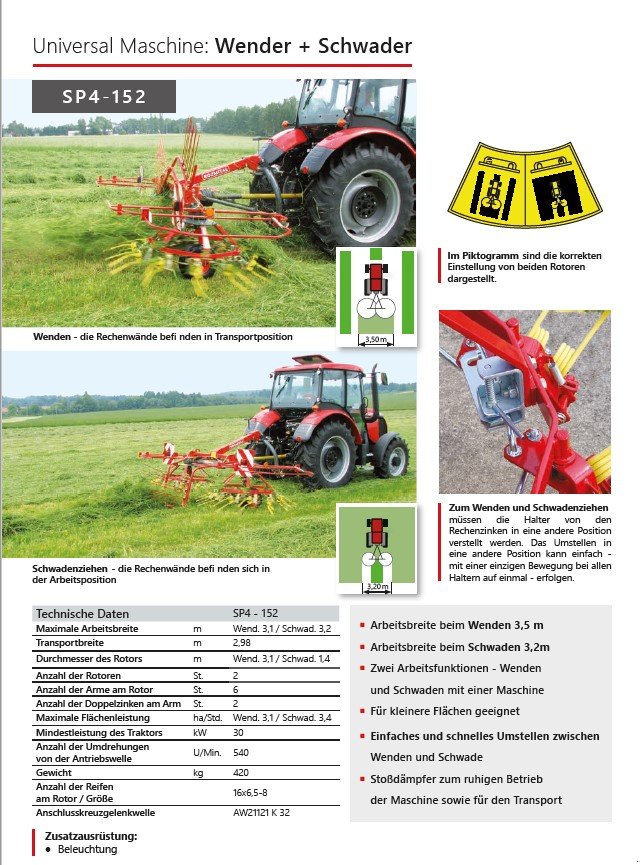 Schwader Türe ait Rozmital SP4-152, Neumaschine içinde Treuchtlingen (resim 4)