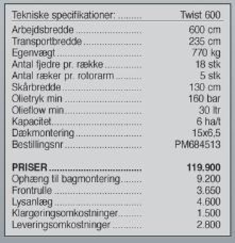 Schwader typu SaMASZ Twist 600 rive, Gebrauchtmaschine w Vrå (Zdjęcie 8)