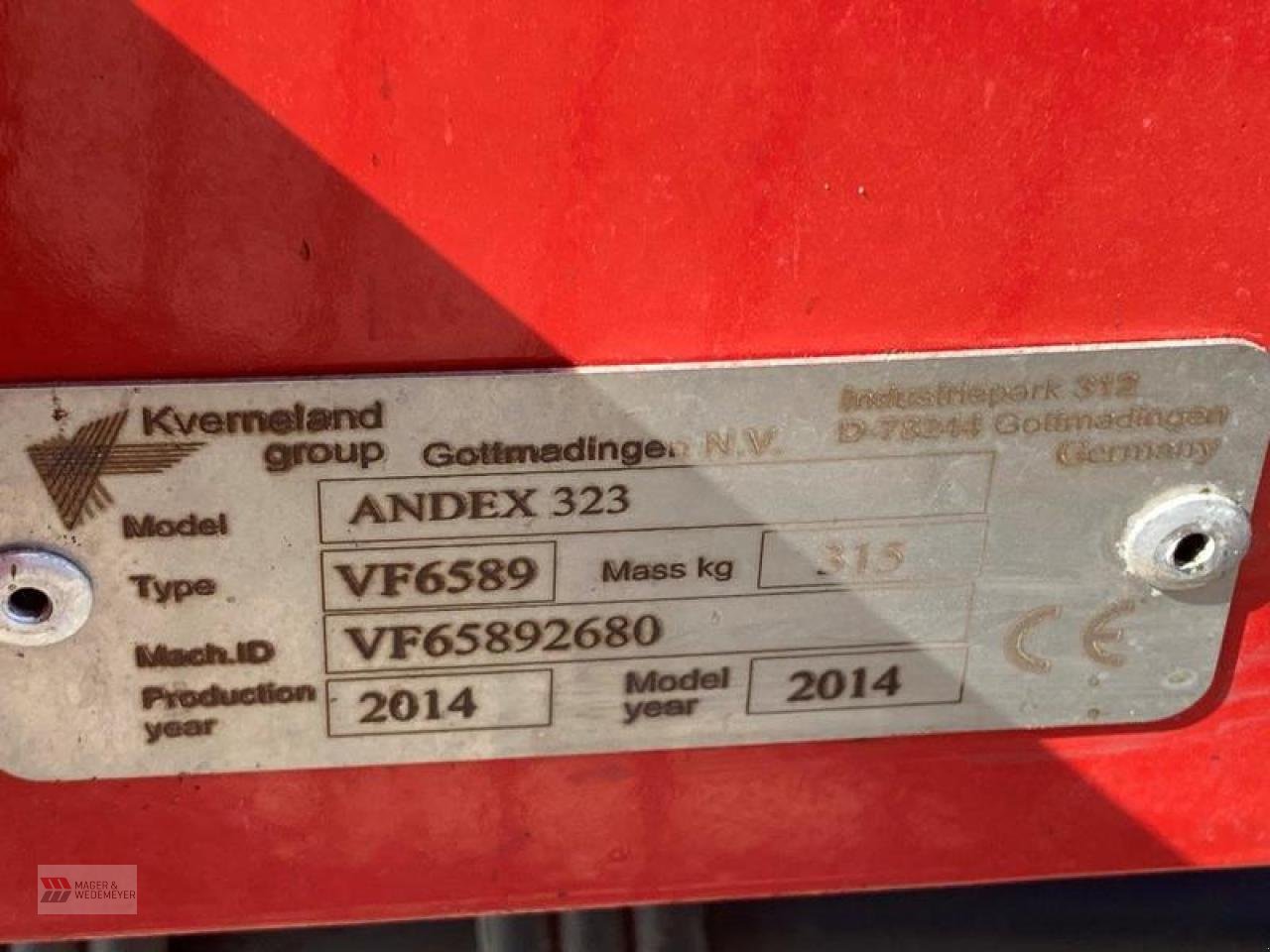 Schwader типа Vicon ANDEX 323 EINKREISELSCHWADER, Gebrauchtmaschine в Oyten (Фотография 7)