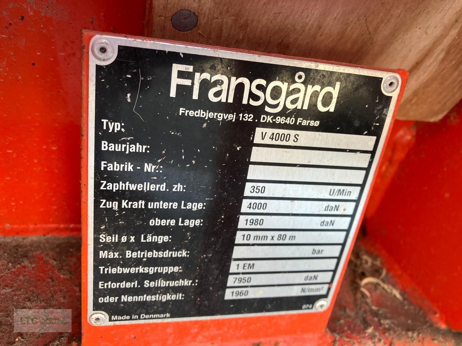 Seilwinde des Typs Fransgard V 4000 S, Gebrauchtmaschine in Redlham (Bild 6)