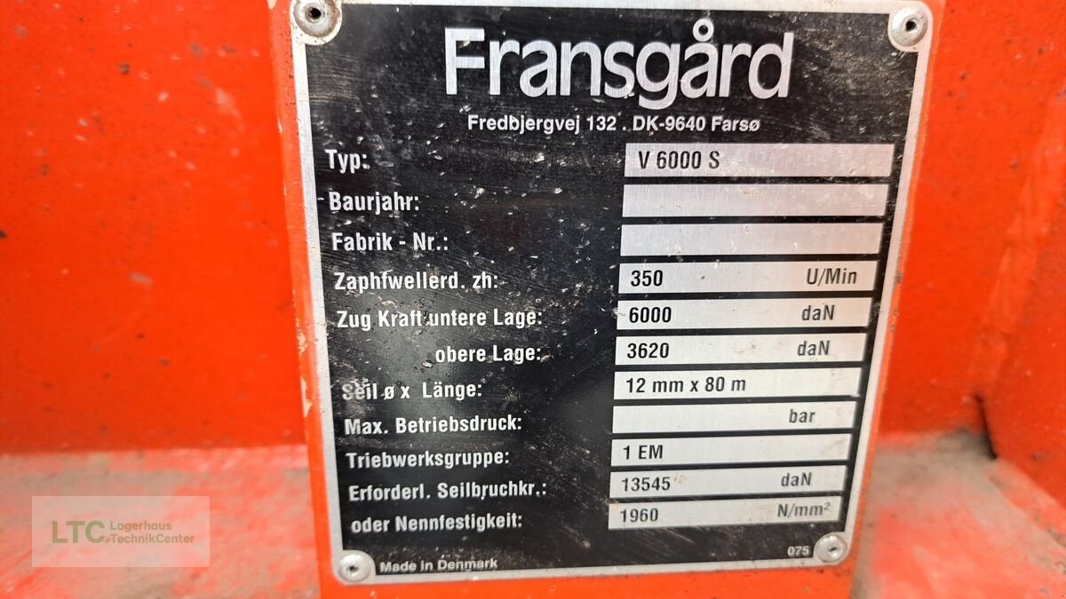 Seilwinde del tipo Fransgard V6000 S, Gebrauchtmaschine en Redlham (Imagen 9)