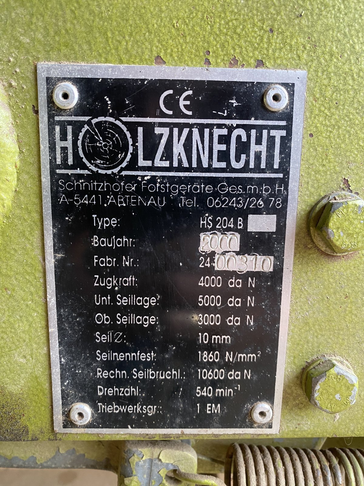 Seilwinde typu Holzknecht HS 204 B, Gebrauchtmaschine v Postmünster (Obrázok 3)