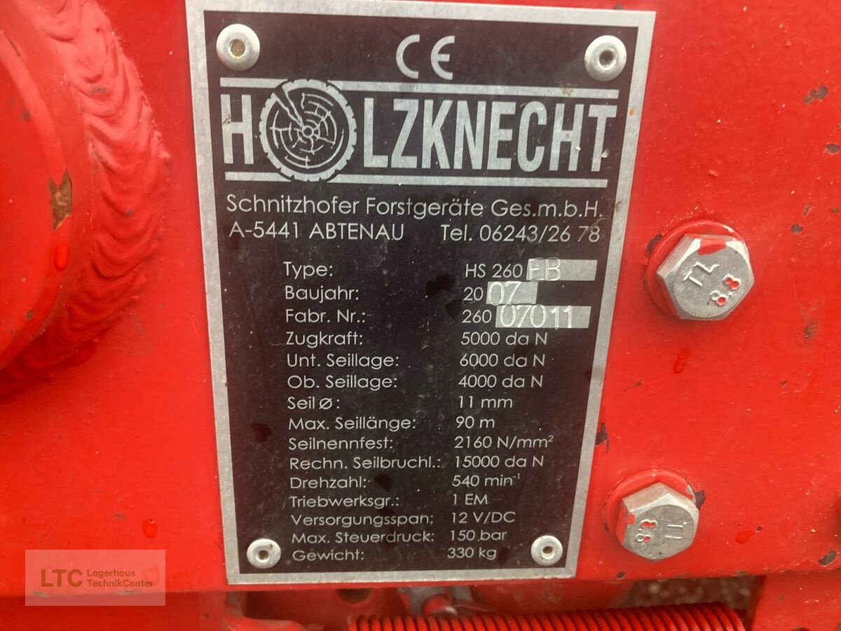 Seilwinde typu Holzknecht HS 260 E, Gebrauchtmaschine w Redlham (Zdjęcie 4)