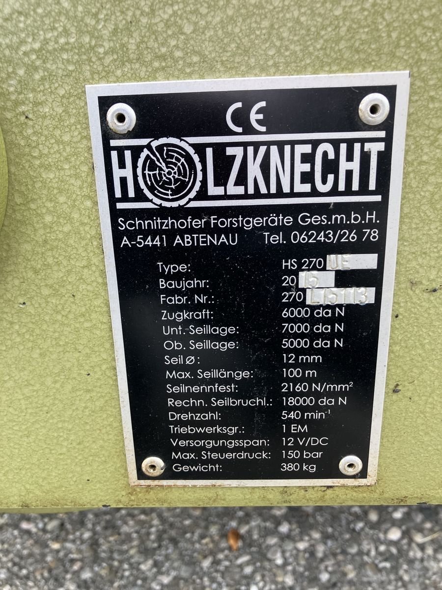 Seilwinde tipa Holzknecht HS 270 UE, Gebrauchtmaschine u Villach (Slika 4)