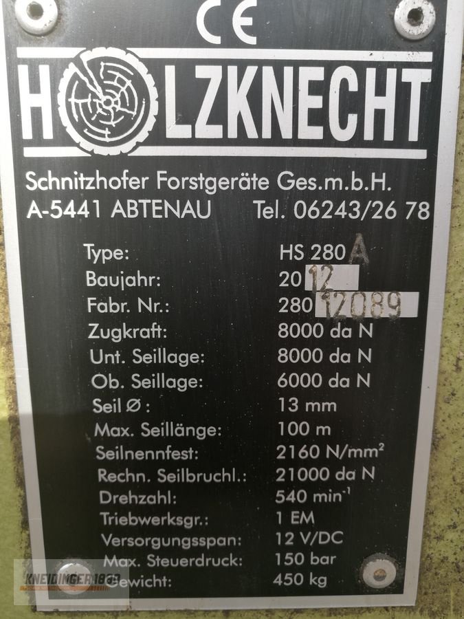 Seilwinde tipa Holzknecht HS 280 UE, Gebrauchtmaschine u Altenfelden (Slika 4)
