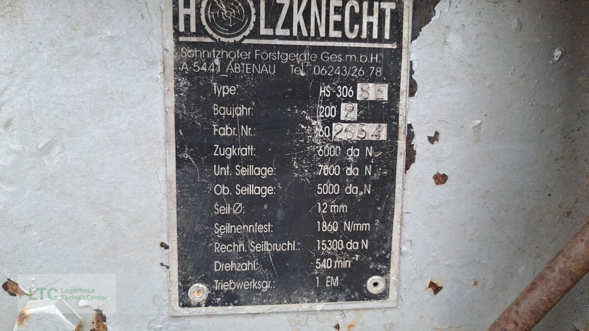 Seilwinde Türe ait Holzknecht HS 306 SE, Gebrauchtmaschine içinde Redlham (resim 11)