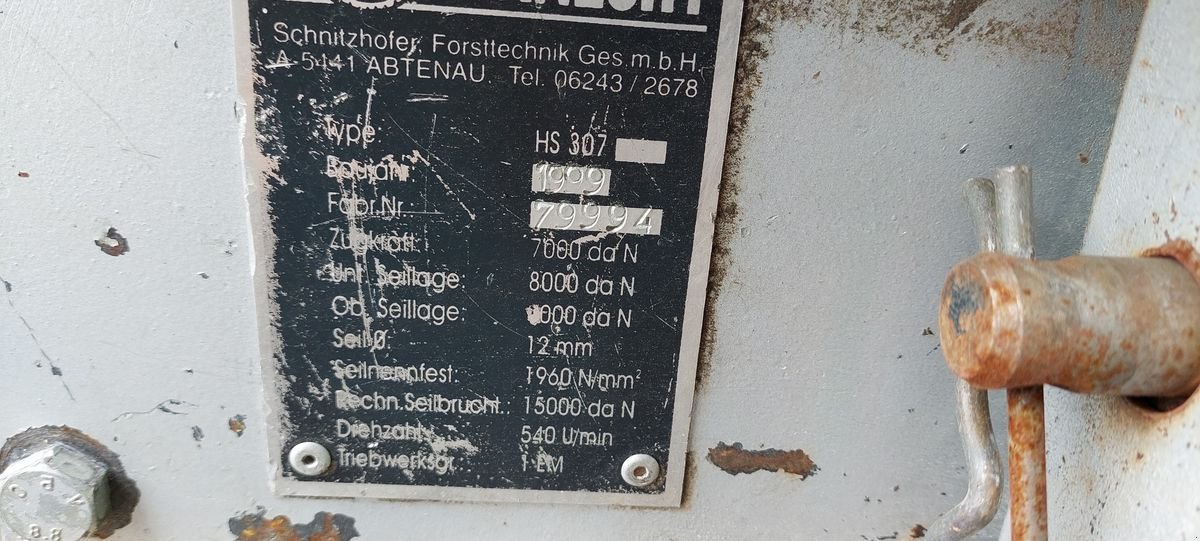 Seilwinde типа Holzknecht HS 307, Gebrauchtmaschine в Tamsweg (Фотография 10)