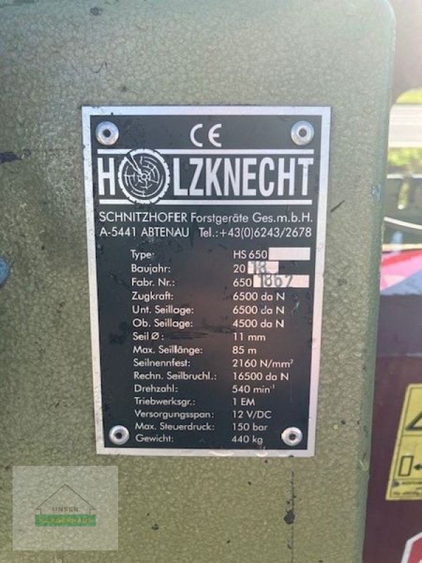 Seilwinde typu Holzknecht HS 650, Gebrauchtmaschine w Hartberg (Zdjęcie 6)