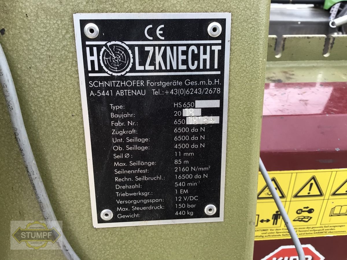 Seilwinde Türe ait Holzknecht HS 650, Gebrauchtmaschine içinde Grafenstein (resim 2)