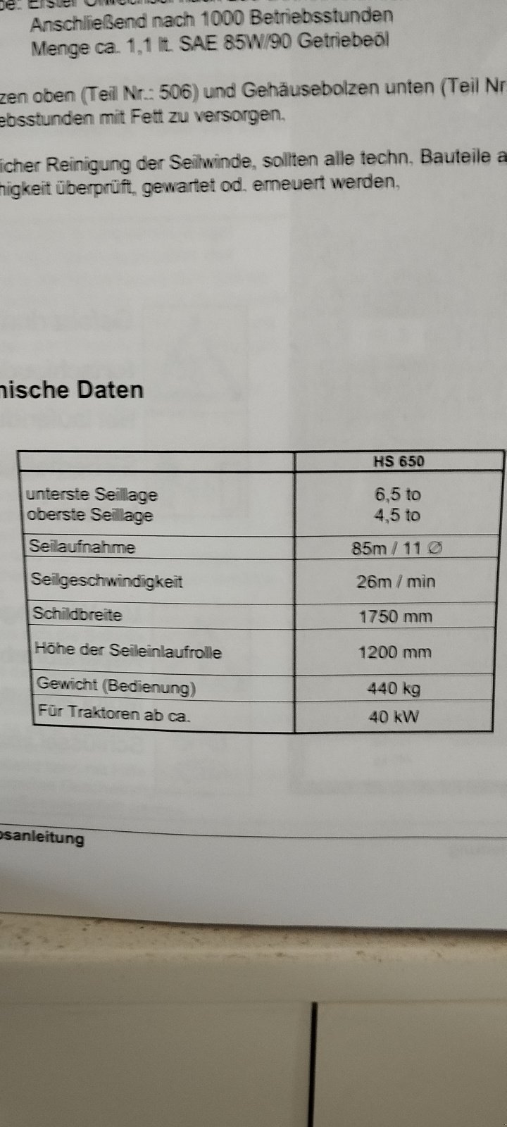 Seilwinde Türe ait Holzknecht HS 650, Gebrauchtmaschine içinde Berchtesgaden (resim 3)