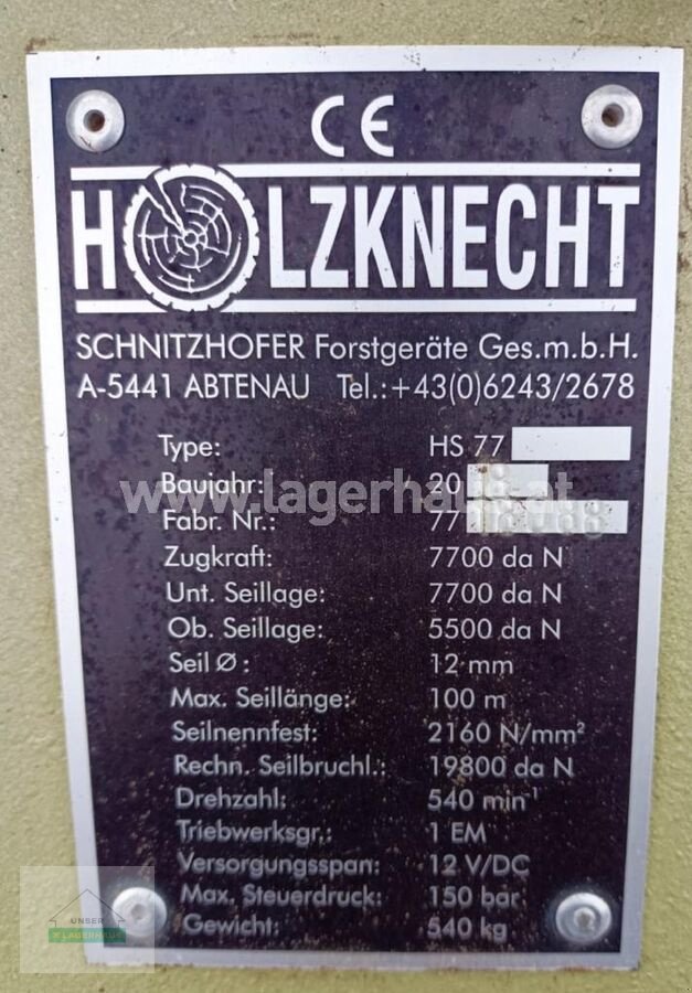 Seilwinde del tipo Holzknecht HS 77, Gebrauchtmaschine en Lienz (Imagen 7)