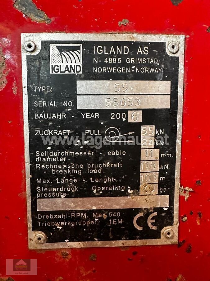 Seilwinde tip Igland 55, Gebrauchtmaschine in Klagenfurt (Poză 3)