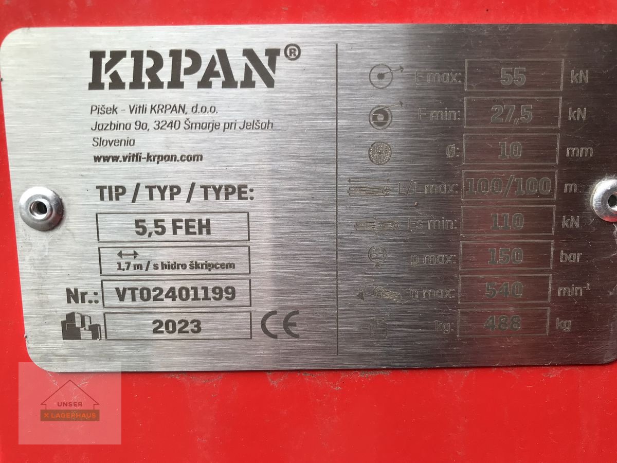 Seilwinde Türe ait Krpan 5,5 FEH, Neumaschine içinde Wartberg (resim 2)