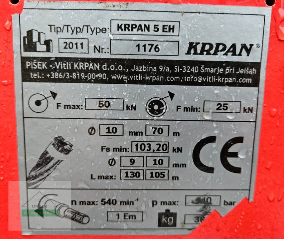 Seilwinde typu Krpan 5 EH, Gebrauchtmaschine v St. Michael (Obrázok 11)