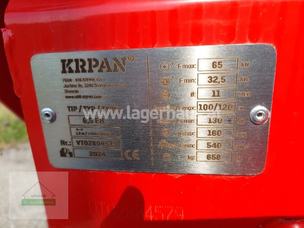 Seilwinde del tipo Krpan 6,5 EH 1,8M SCHILD, Neumaschine en Haag (Imagen 2)