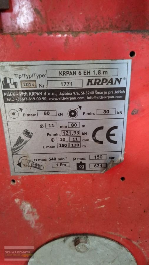 Seilwinde типа Krpan 6 EH 1,8m, Gebrauchtmaschine в Gampern (Фотография 6)