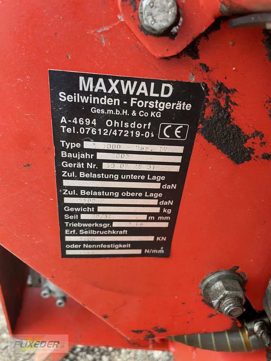 Seilwinde of the type Maxwald A 5000, Gebrauchtmaschine in Pattigham (Picture 4)