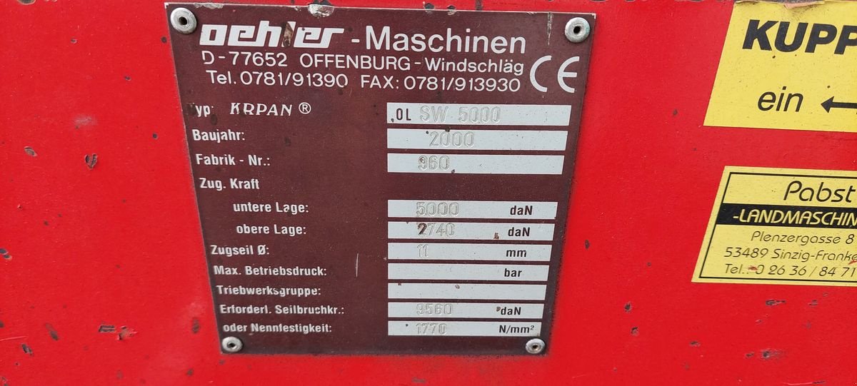 Seilwinde tip Oehler SW 5000, Gebrauchtmaschine in Tamsweg (Poză 5)