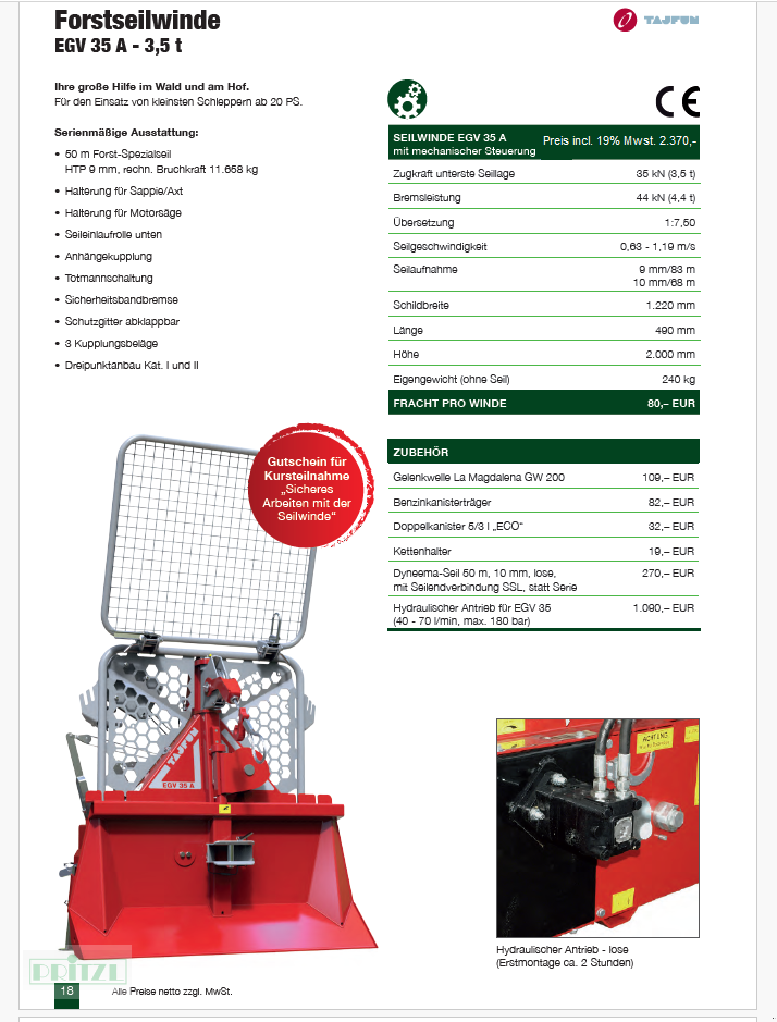 Seilwinde του τύπου Tajfun EGV 35 A, Neumaschine σε Bruckmühl (Φωτογραφία 3)