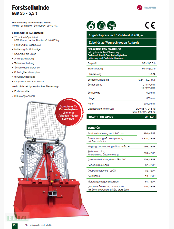 Seilwinde za tip Tajfun EGV 55 AHK-SG, Neumaschine u Bruckmühl (Slika 10)