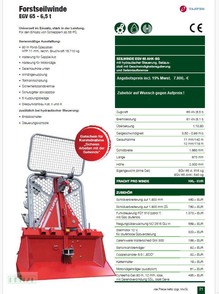 Seilwinde του τύπου Tajfun EGV 65 AHK-SG, Neumaschine σε Bruckmühl (Φωτογραφία 10)