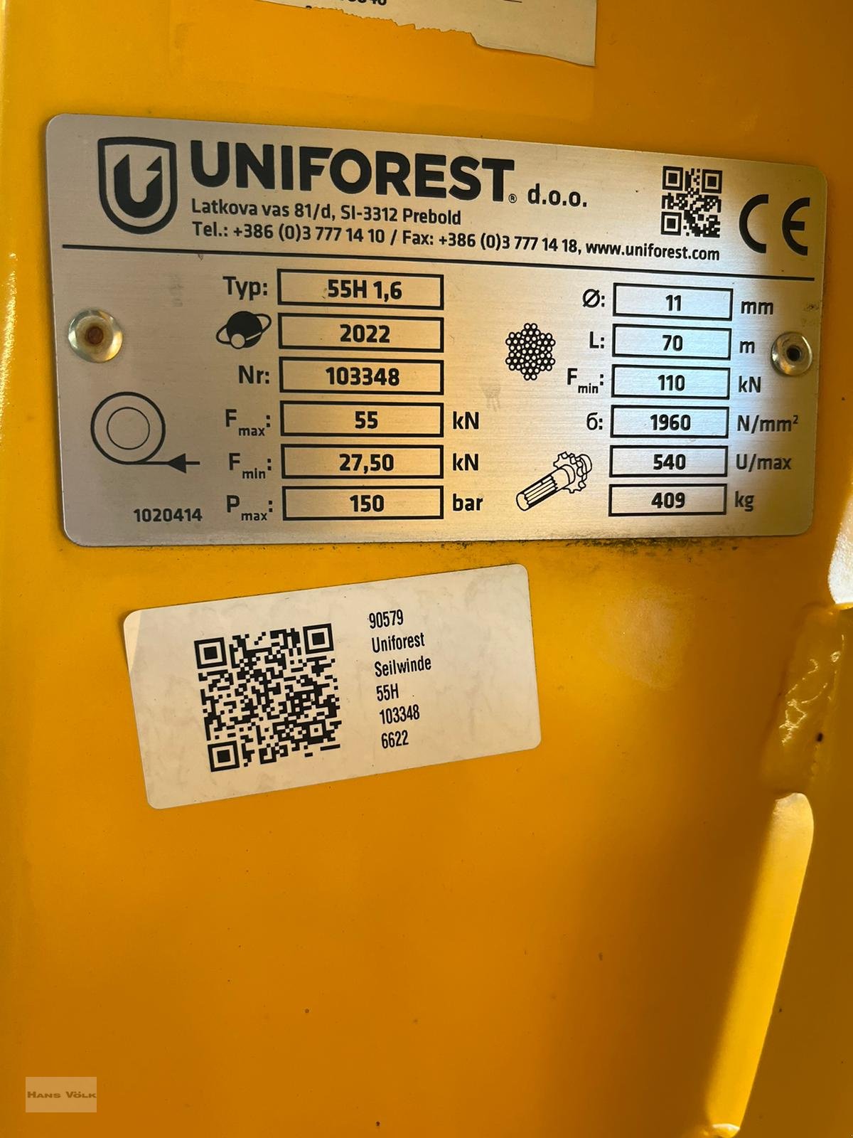 Seilwinde za tip Uniforest 55 H, Neumaschine u Antdorf (Slika 7)