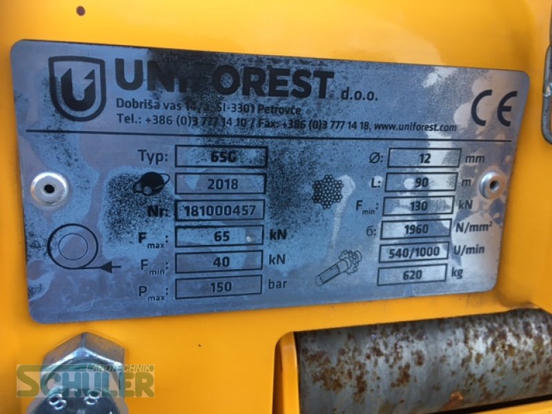 Seilwinde typu Uniforest 65G, Gebrauchtmaschine w St. Märgen (Zdjęcie 6)