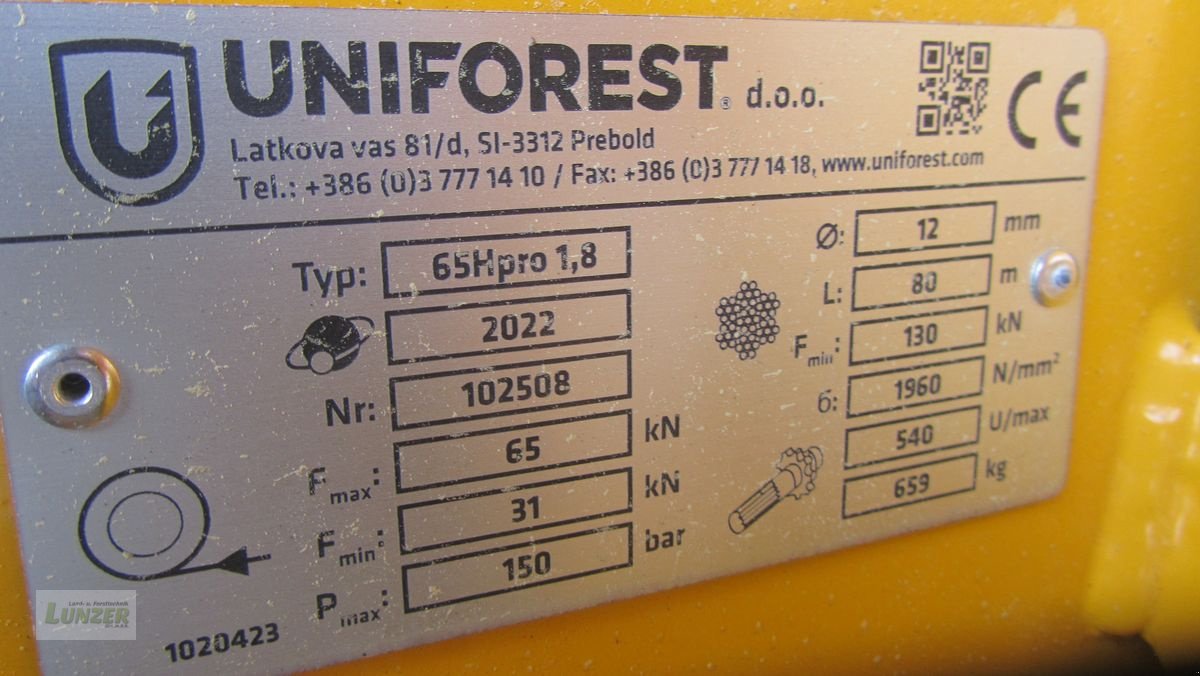 Seilwinde του τύπου Uniforest 65Hpro Stop, Neumaschine σε Kaumberg (Φωτογραφία 11)