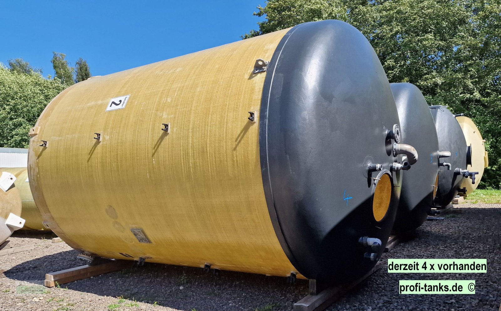 Silo Türe ait Erka P413 gebrauchter 30.000 L Polyestertank GFK-Tank Wassertank Salzsole-Tank Lagertank, Gebrauchtmaschine içinde Hillesheim (resim 1)