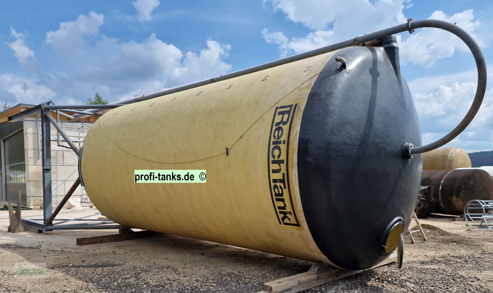 Silo του τύπου Sonstige P404 gebrauchtes 50.000 L Polyestersilo GFK-Silo mit Unterfahrgestell Futtersilo Salzsilo, Gebrauchtmaschine σε Hillesheim (Φωτογραφία 4)