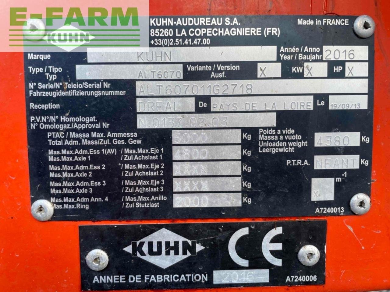 Siloentnahmegerät & Verteilgerät a típus Kuhn désileuse pailleuse 6070 kuhn, Gebrauchtmaschine ekkor: ST CLAIR SUR ELLE (Kép 7)