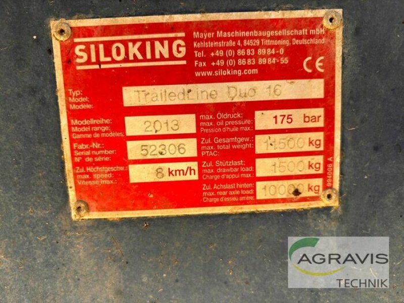 Siloentnahmegerät & Verteilgerät typu Siloking TRAILEDLINE DUO 16 M³, Gebrauchtmaschine v Schneverdingen (Obrázok 14)