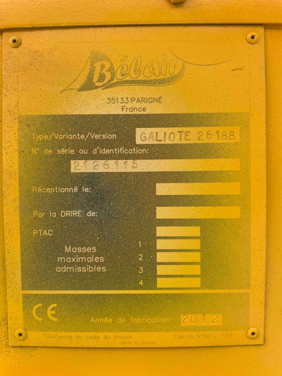 Siloentnahmegerät & Verteilgerät Türe ait Sonstige Pailleuse Galiote 26188 Belair, Gebrauchtmaschine içinde SAINT CLAIR SUR ELLE (resim 5)