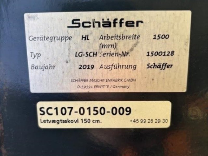 Sonstige Bagger & Lader типа Schäffer 150 CM LETVÆGTSSKOVL, Gebrauchtmaschine в Rødding (Фотография 1)