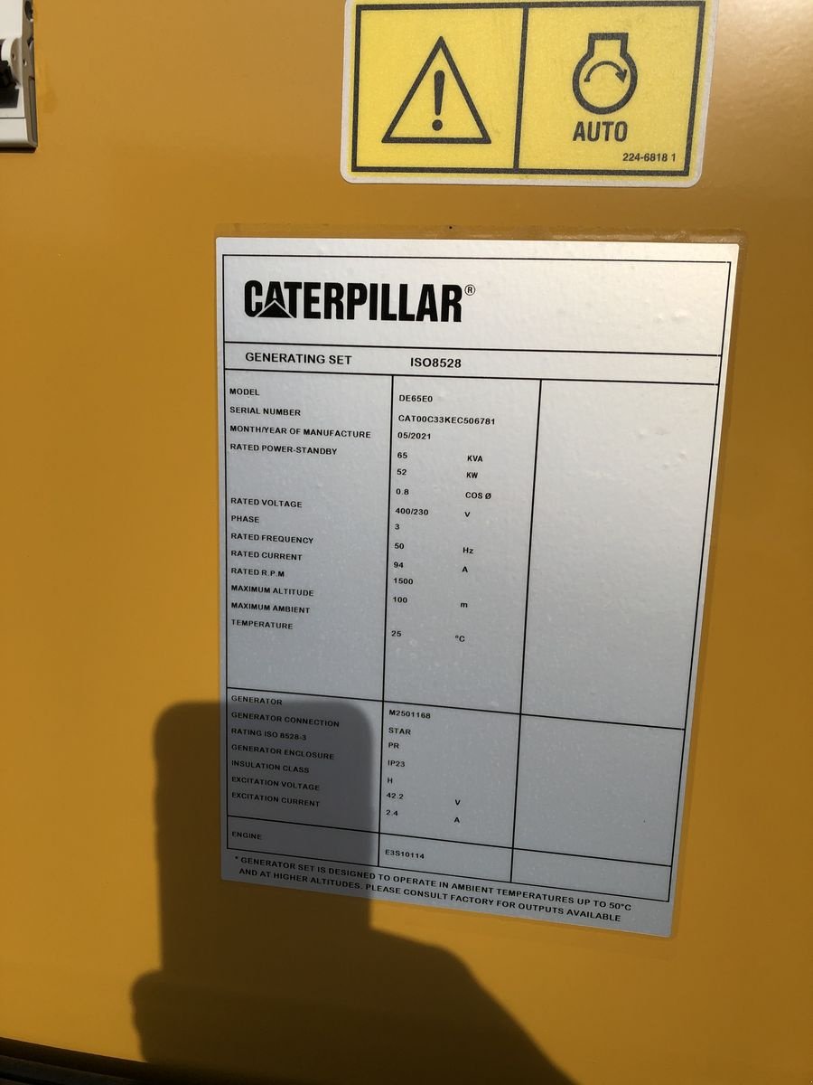 Sonstige Baumaschinen-Kleingeräte typu CAT Notstromaggregat 65KVA, Gebrauchtmaschine v Wolfsbach (Obrázek 5)