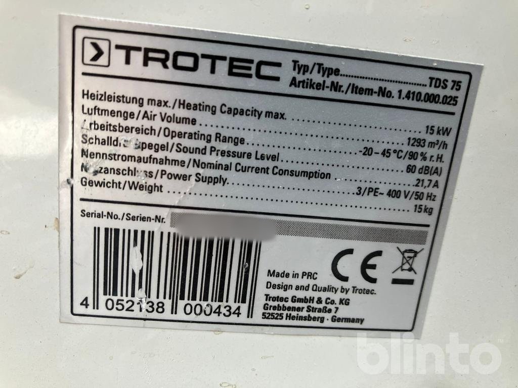 Sonstige Baumaschinen-Kleingeräte typu Sonstige TDS 75, Gebrauchtmaschine w Düsseldorf (Zdjęcie 4)