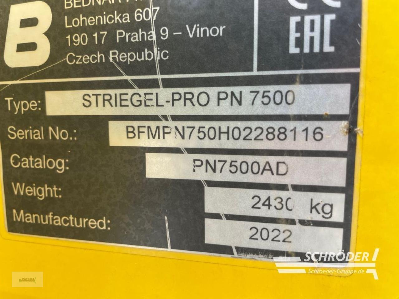 Sonstige Bodenbearbeitungsgeräte tipa Bednar STROHSTRIEGEL PRO 750, Gebrauchtmaschine u Wildeshausen (Slika 9)