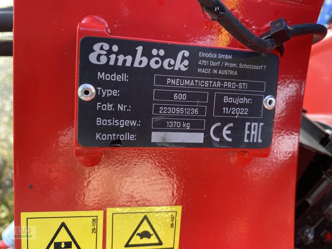 Sonstige Bodenbearbeitungsgeräte des Typs Einböck Pneumaticstar PRO 600 STI, Gebrauchtmaschine in Zorbau (Bild 4)