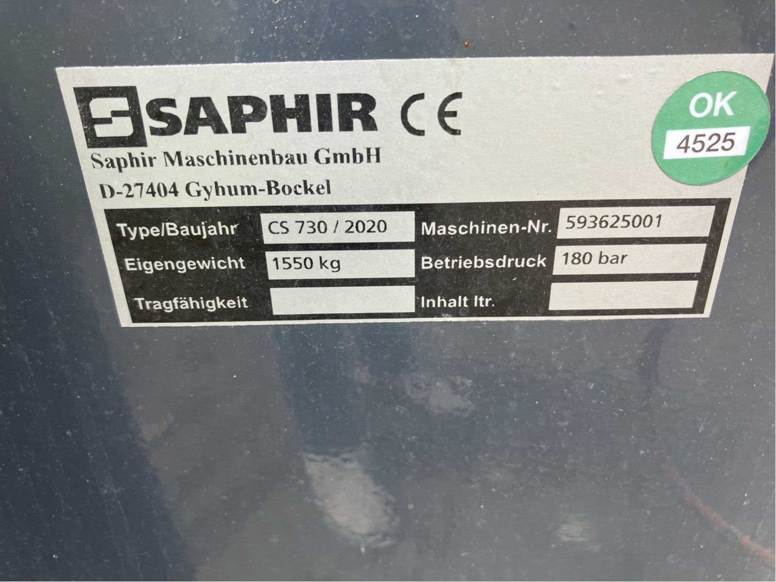 Sonstige Bodenbearbeitungsgeräte typu Saphir Strohstriegel CleanStar 730, Gebrauchtmaschine v Wittingen (Obrázok 3)