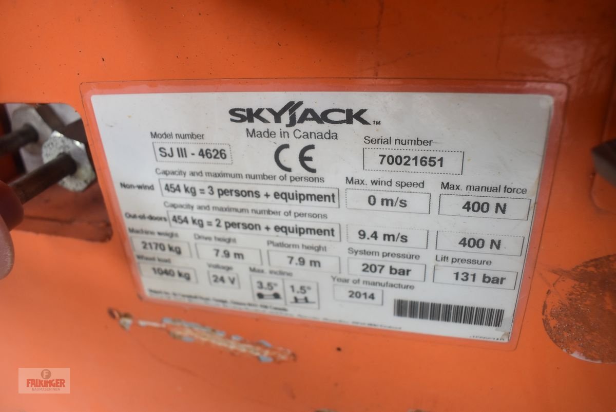 Sonstige Bühnen του τύπου Skyjack 4626 SJ III, Gebrauchtmaschine σε Putzleinsdorf (Φωτογραφία 9)