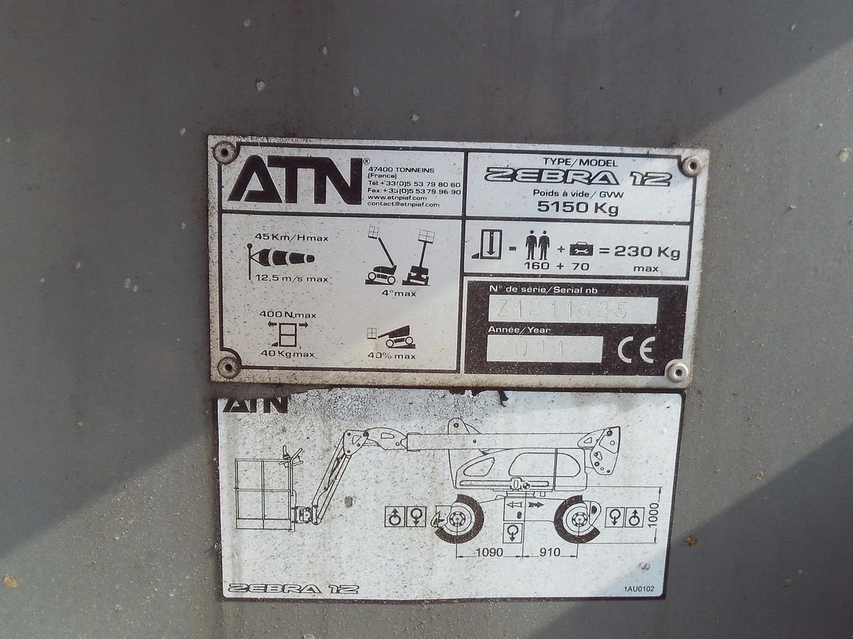 Sonstige Bühnen typu Sonstige ATN ZEBRA 12 Diesel Allrad 12 Meter!, Gebrauchtmaschine v St. Nikolai ob Draßling (Obrázek 10)